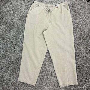 Lane Bryant Pull On Pant Linen Cotton Cargo Womens Size 18/20 Mid‎ Rise Straight